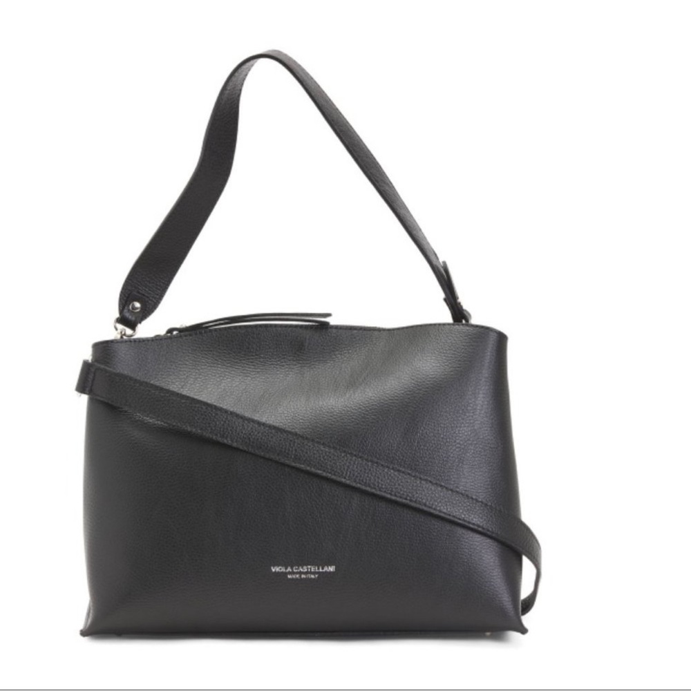 Viola Castellani black convertible crossbody purse